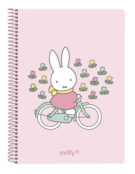 Safta - Bloc notes A6 120 pages Miffy "Fleurs" - 11,8 x 14,6 cm - À partir de 3 ans
