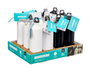 Leknes Bouteille Mousqueton 1000 ml Aluminium Plastique 8 x 26,8 x 8 cm Blanc Noir (Set de 24)