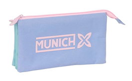 Safta Portatodo Triple Munich Mellow - Porte-tout triple, 22 x 12 x 3 cm, à partir de 3 ans