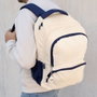 Milan Mochila scolaire 4 fermetures éclair série 1918 25 L beige et bleu marine