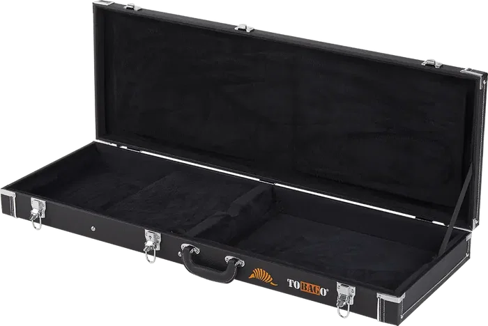 TOBAGO Étui Rectangulaire pour Guitare Électrique Cuir Synthétique Noir