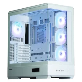 Zalman P50DS White Boîtier PC Gaming Mini-Tour avec Verre Trempé & Ventilateurs ARGB