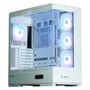 Zalman P50DS White Boîtier PC Gaming Mini-Tour avec Verre Trempé & Ventilateurs ARGB