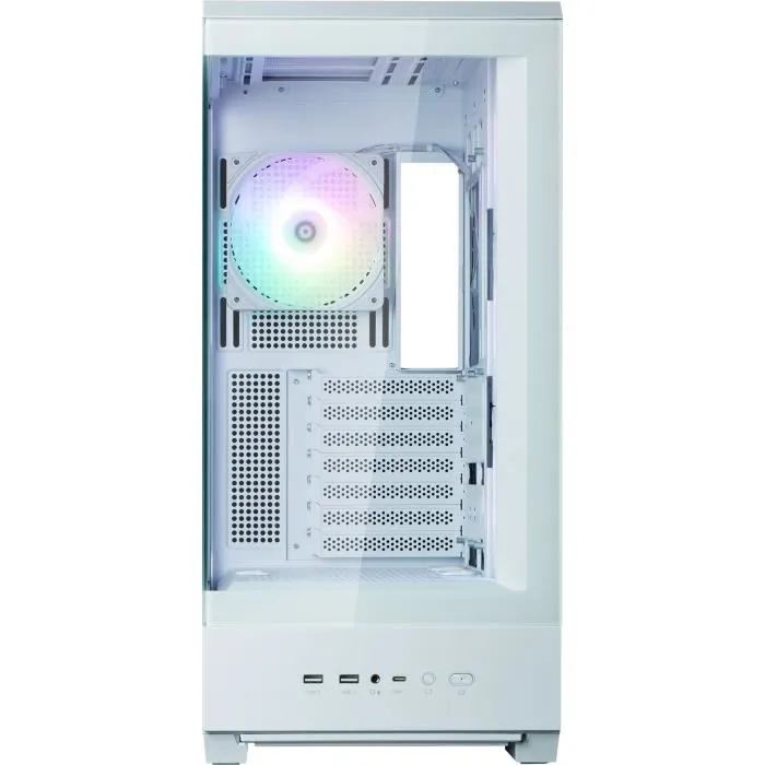 Zalman P50DS White Boîtier PC Gaming Mini-Tour avec Verre Trempé & Ventilateurs ARGB