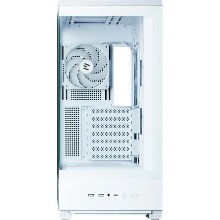 Zalman P50DS White Boîtier PC Gaming Mini-Tour avec Verre Trempé & Ventilateurs ARGB