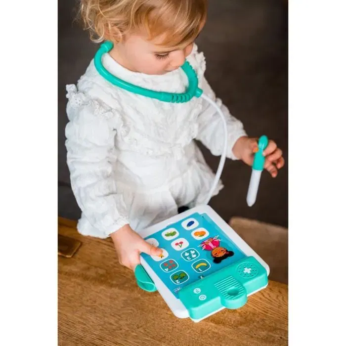 KD Kit Docteur - Mon Kit Docteur Éducatif, Jouet Enfant dès 2 Ans avec Plus de 300 Phrases, 15 Thèmes Éducatifs et 3 Modes de Jeu (Piles Incluses)
