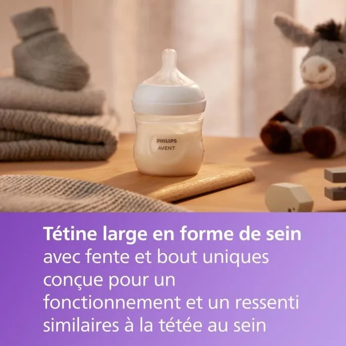 Philips Avent Coffret Natural 3.0 - Biberon 125 ml + Sucette Ultra Air 0-6 Mois - Pour une Expérience d'Alimentation Naturelle Philips Avent Coffret Natural 3.0 - Biberon 125 ml + Sucette Ultra Air 0-6 Mois - Pour une Expérience d'Alimentation Naturelle