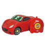 TACHAN - Voiture de course RC rouge en gomme avec télécommande à 2 boutons - Jouet pour améliorer la coordination - Recommandé à partir de 18 mois