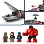 Lego Marvel 76292 - Set de Construction Avion de Chasse avec Minifigurines Captain America vs Hulk Rouge pour Enfants