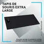 Logitech G Tapis de Souris Gaming Extra-Large G840, 900 x 400 x 3 mm, Surface en Tissu, Base Antidérapante, Noir - Compatible PC et Mac