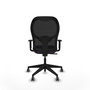 Chaise Alocén Synchro 3 positions tissu Pourpre Maille Noir Base pyramidale noire Accoudoir 1D Sans appui-tête Roulettes 65mm pour moquette