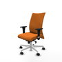 Piqueras Y Crespo Chaise Albacete Confidente Orange avec mécanisme Synchro et base blanche
