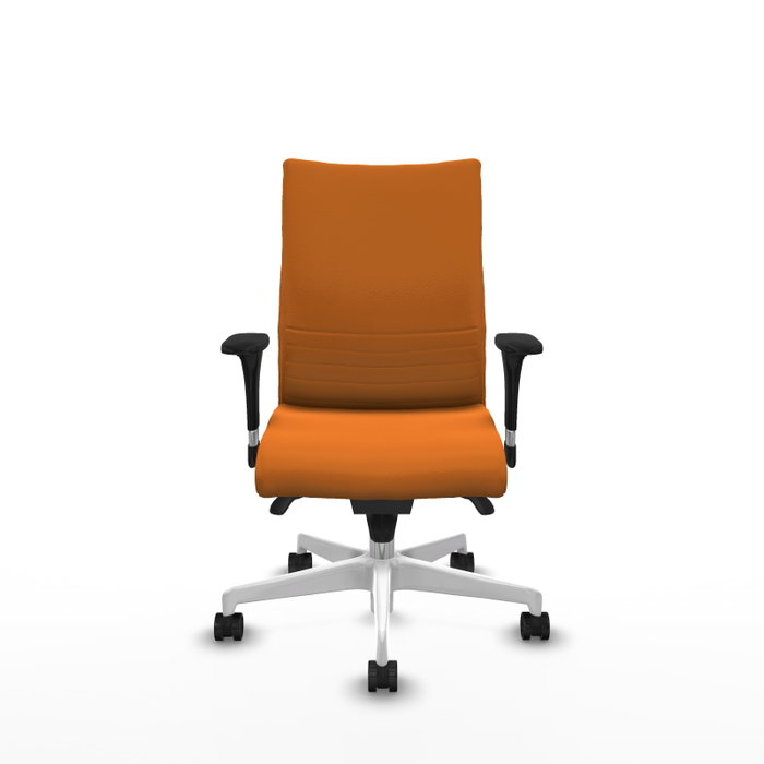 Piqueras Y Crespo Chaise Albacete Confidente Orange avec mécanisme Synchro et base blanche