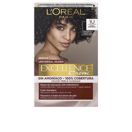 L'Oréal Paris Teinture EXCELLENCE NUDES #1-noir 5 u Crème Sans Ammoniaque Couverture Cheveux Blancs