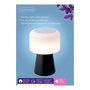 Lampe de Table LED Lumineo 894415 Noir Rechargeable