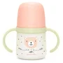 Suavinex Biberon Night&Day Wild&Free avec Anses et Bec en Silicone 150 ml - Rose - pour Bébés de 6 mois et plus