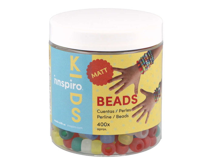 Innspiro Perles en plastique éco grosella Multicolor Mat 9mm