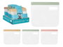 Kinvara Lot de 2 Sacs à Fermeture Facile Couleurs Assorties Grand 23x24.5x2 cm PEVA (Set de 18)