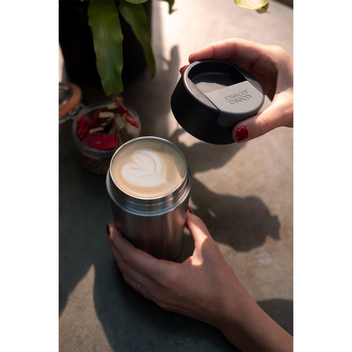 Joseph Joseph Sipp SSL Travel Mug Large Bleu / Argent Joseph Joseph Sipp SSL Travel Mug Large Bleu / Argent