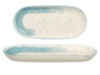 Vessia Bandeau Ovale Patiné Bleu 33x3x15 cm Céramique Porcelaine (Set de 24)