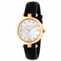 Gucci YA141404 avec boîtier doré et bracelet en cuir noir