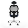 Piqueras y Crespo 2D086N1 Chaise de Bureau avec Appui-tête Bleu