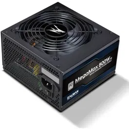Zalman Alimentation PC MegaMax 800W v2 80+ - 800 Watts, non modulaire, ventilateur 120mm, connecteurs PCI-E, SATA, PATA, CPU - Certifiée 80+