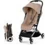 Cybex Poussette de Voyage Orfeo 4 Roues Ultra Compacte et Confortable - Almond Beige - Utilisable dès la Naissance jusqu'à 22 kg, Pliable à une Main