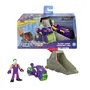 Imaginext IMX DCSF Launcher - Jouet de Lanceur avec Véhicules DC Comics, Moto de Superman, Batman et Joker pour Course