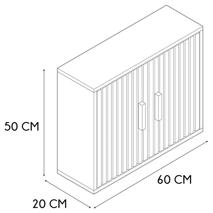 Home Deco Factory Armoire murale Klaus 60x20 H.50 cm