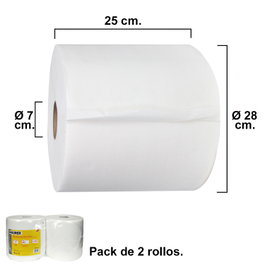 MAURER Rouleaux de Papier Essuie-mains Industriel, 850 Services, Lot de 2