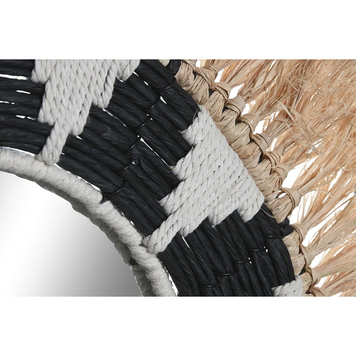 Miroir mural Home ESPRIT Blanc Noir Naturel Tropical 50 x 3 x 50 cm Miroir mural Home ESPRIT Blanc Noir Naturel Tropical 50 x 3 x 50 cm