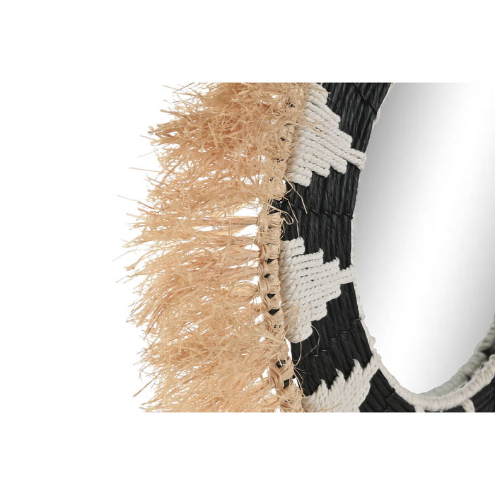 Miroir mural Home ESPRIT Blanc Noir Naturel Tropical 50 x 3 x 50 cm Miroir mural Home ESPRIT Blanc Noir Naturel Tropical 50 x 3 x 50 cm