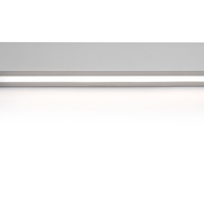 Emuca Kit barre pour armoire Luxe, ruban LED 4,5x8 Neonlynx V, détecteur de mouvement RF Smart et convertisseur Smart (24V DC), longueur 1.150mm, Lumière blanche chaude 2.700K, Aluminium et Plastique, Anodisé mat