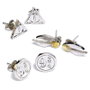 THE CARAT SHOP Set de pendants d'oreilles piercing Platform Deathly Hallows Golden Snitch - Harry Potter - Or doré