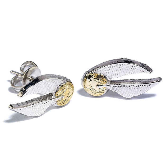 THE CARAT SHOP Set de pendants d'oreilles piercing Platform Deathly Hallows Golden Snitch - Harry Potter - Or doré