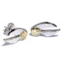 THE CARAT SHOP Set de pendants d'oreilles piercing Platform Deathly Hallows Golden Snitch - Harry Potter - Or doré