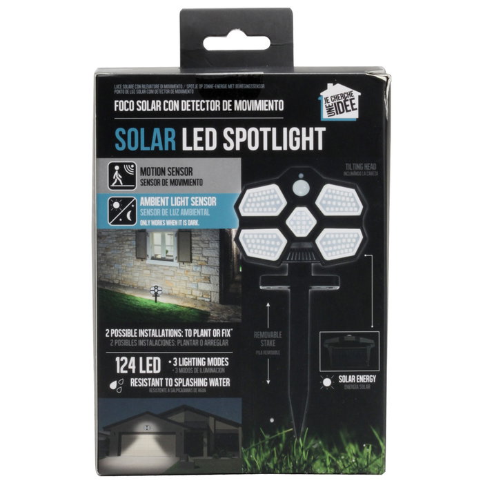 Je cherche une Idee Lampe solaire avec détecteur de mouvement et 124 LED Je cherche une Idee Lampe solaire avec détecteur de mouvement et 124 LED