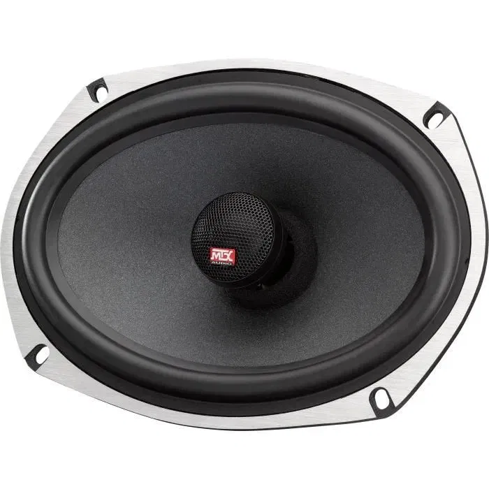 MTX Audio TX669C Haut-parleurs voiture Coaxiaux 6x9 Pouces 2 Voies 120W RMS, Châssis Aluminium, Tweeters Néo Dôme Soie, Membrane Fibre, 4 Ohms