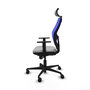 Piqueras y Crespo Chaise de Bureau Jorquera avec Appui-tête 2D et Support Lombaire, Gris Clair et Bleu
