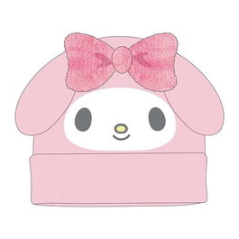 Hello Kitty - Bonnet en laine Hello Kitty, rose, taille adulte/enfant, dimensions 22 x234;21 cm