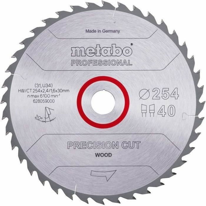 Metabo Lame de scie circulaire Precision Cut Wood HW/CT 254x30 mm, 40 dents Metabo Lame de scie circulaire Precision Cut Wood HW/CT 254x30 mm, 40 dents