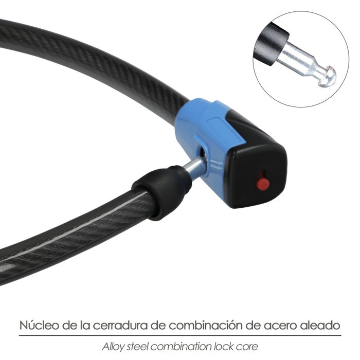 WOLFPACK LINEA PROFESIONAL Cadenas de câble 18 mm x 100 cm avec clé plate