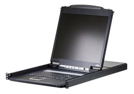 Aten CL1308 - Commutateur KVM LCD 8 ports PS/2 et USB avec écran VGA intégré 19" - Console unique pour contrôle de serveurs