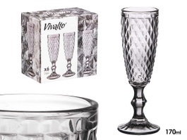 VIVALTO Coupe à cava Diamante Gris 170 ml