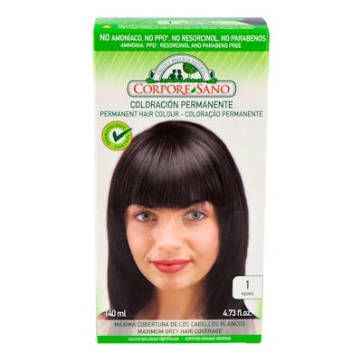 Corpore Sano Coloración Permanente 1. Negro 140 ml