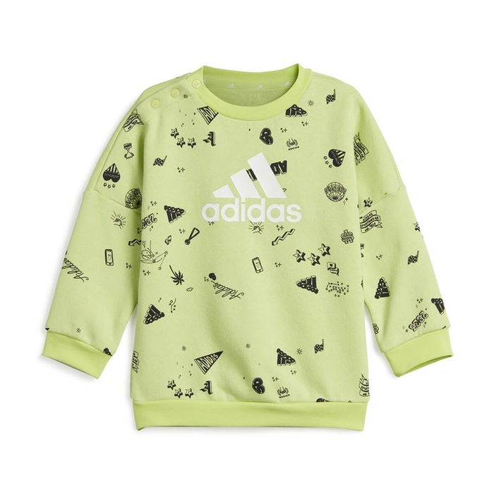 Ensemble de Sport pour Bébé Adidas Bluv Q3 Cset Vert clair