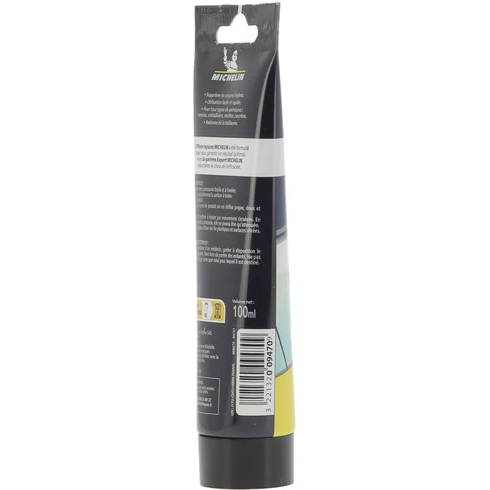Michelin Expert Efface-rayures blanc - Pâte pour petites rayures sur carrosserie - Redonne de l'éclat à la peinture - Facile à utiliser - Pour tout type de peintures - Tube 100 ml Michelin Expert Efface-rayures blanc - Pâte pour petites rayures sur carrosserie - Redonne de l'éclat à la peinture - Facile à utiliser - Pour tout type de peintures - Tube 100 ml