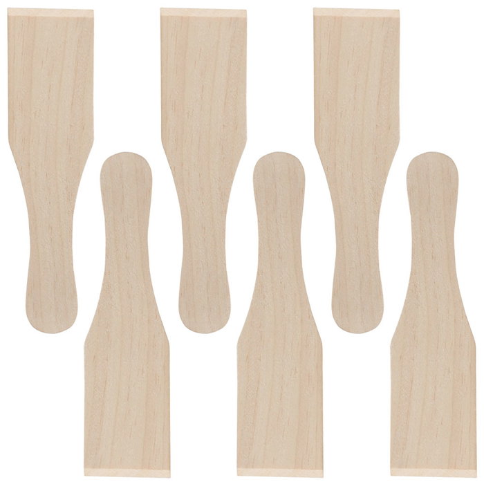 Easy Make Jeu de 6 Espátulas en Bois 15x4 cm Easy Make Jeu de 6 Espátulas en Bois 15x4 cm