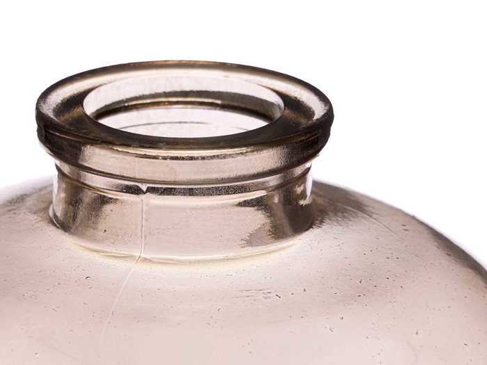 GIFTDECOR Frasco Cristal Redondo Gris